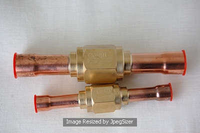 Check Valve 3/8" or 1/4 connectors, Solid Brass, prevent backflow