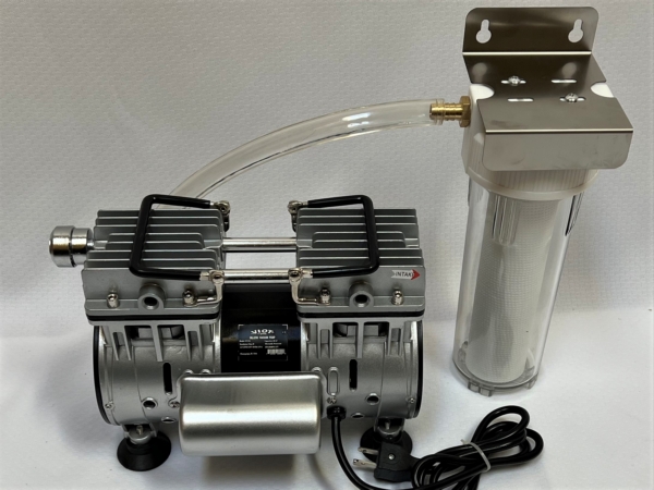 VIOT Set:CNC Vacuum Source Supply w/Oilless pump and Inlet Vacuum Filter, Liquid Trap Vacuum Pumps Protector