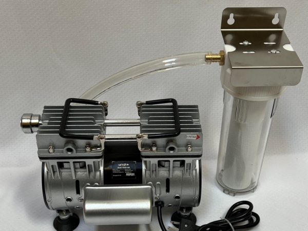 CNC Vacuum Source Supply w/Oil-less pump 4.5CFM, Inlet Vacuum Filter, Liquid Dust Trap Vacuum Pumps Protector