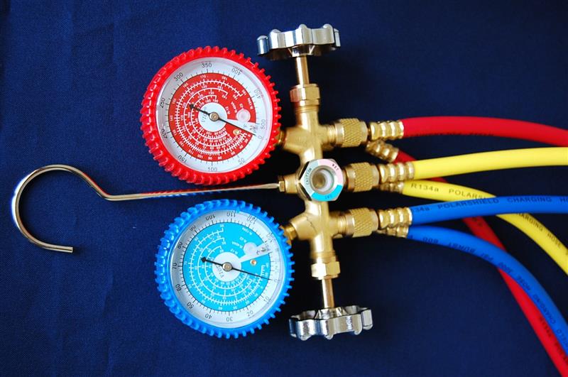 Classic Forged Brass Manifold Gauge+3ft Hoses for R22 R12 R134a and R404a