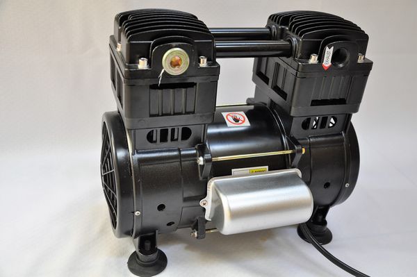 Industrial Application Twin Piston Oil-less oilless Oil-free Vacuum pump 1.2HP  12 CFM Clean& Quiet Continuous duty