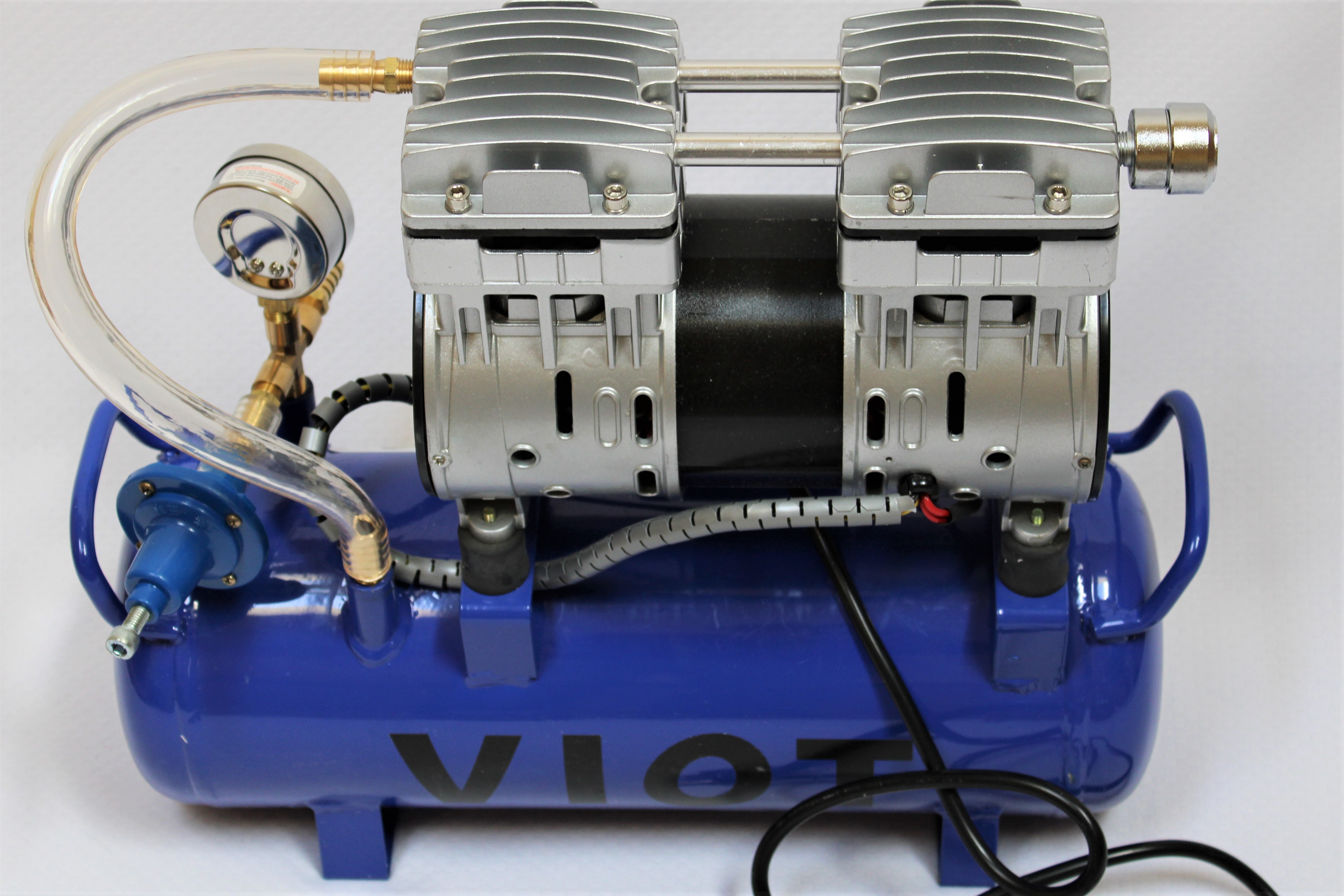 OIL-LESS VACUUM Pump System: automatic max vacuum pressure control, tank Regulator Gauge