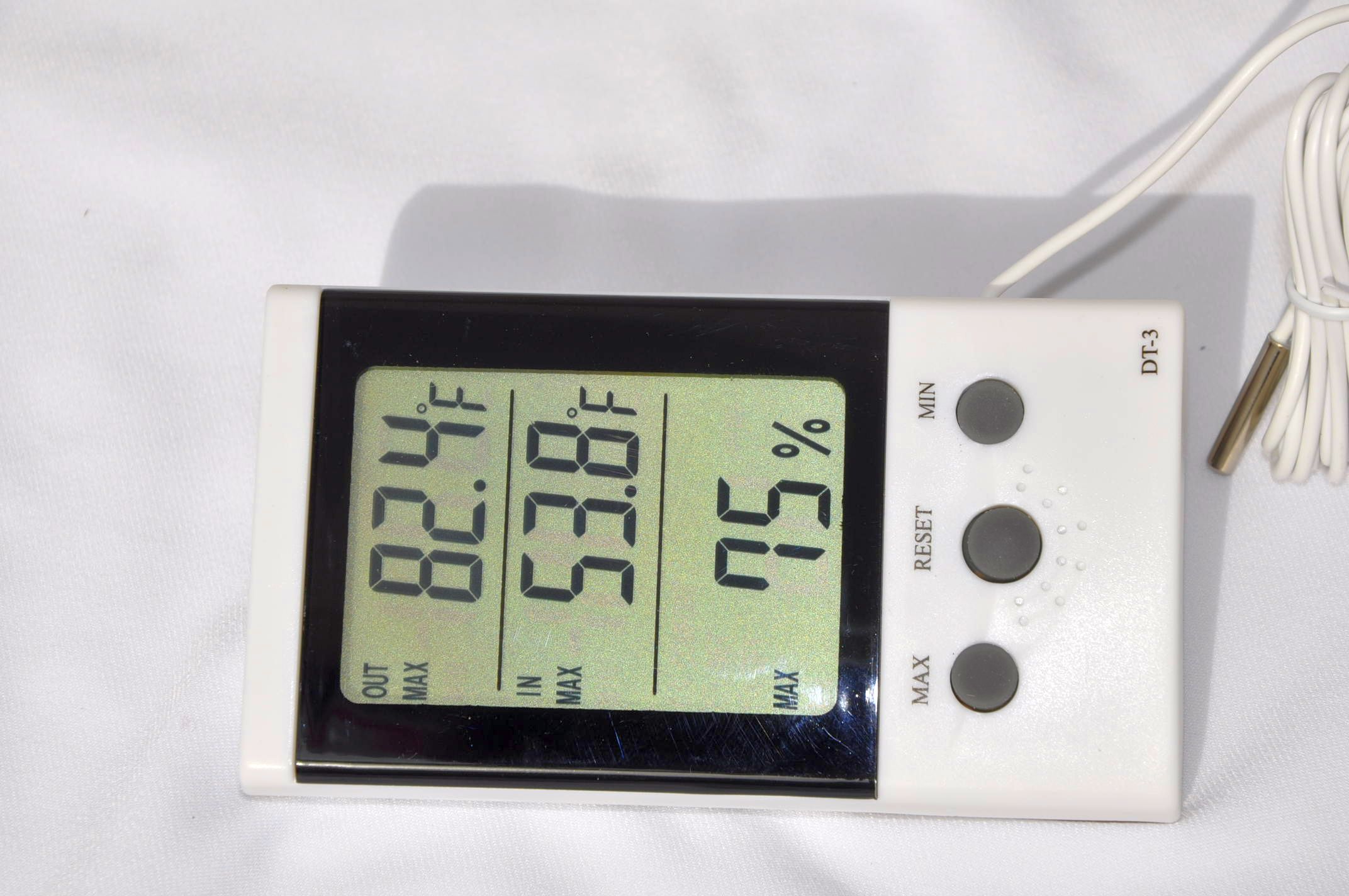 Wired Indoor and Outdoor Thermometer w/ 10-ft Temperature Sensor