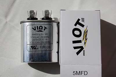 Cap 5 uFD/ Motor start run capacitor for Blower Fan or Compressor Motors in HVAC Workshop Long Life