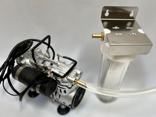 VIOT Set:CNC Table Vacuum Source Supply w/Oilless pump and Inlet Vacuum Filter, Liquid Trap Vacuum Pumps Protector