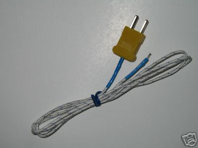 Type K Thermocouple Temperature Sensor with 2-flat-pin mini-plug