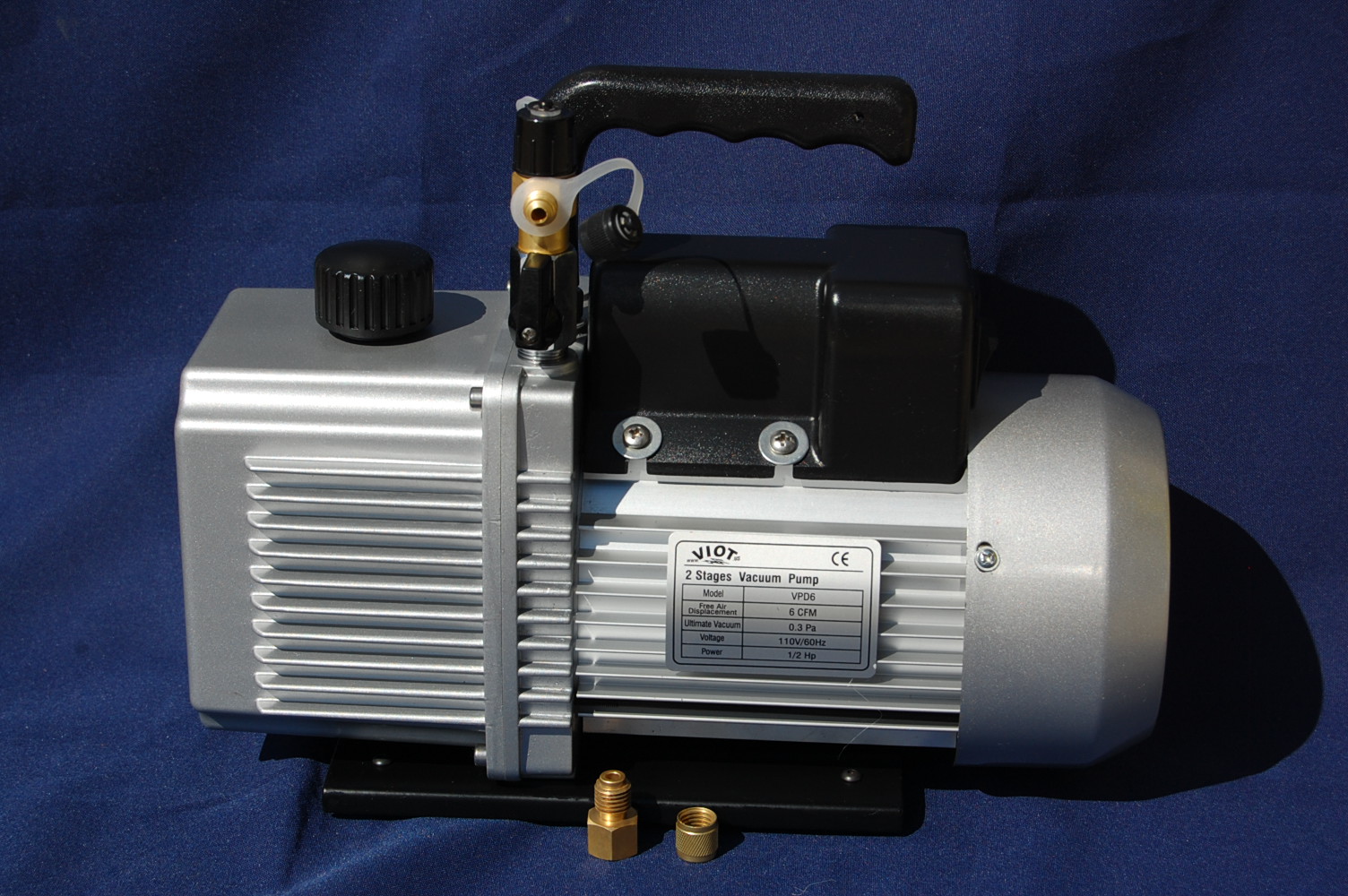 Best Seller VPD6: 2-Stage High Performance Deep Vacuum Pump, 25-MICRON; 6.0 CFM, 1/2 HP 110VAC/60Hz motor